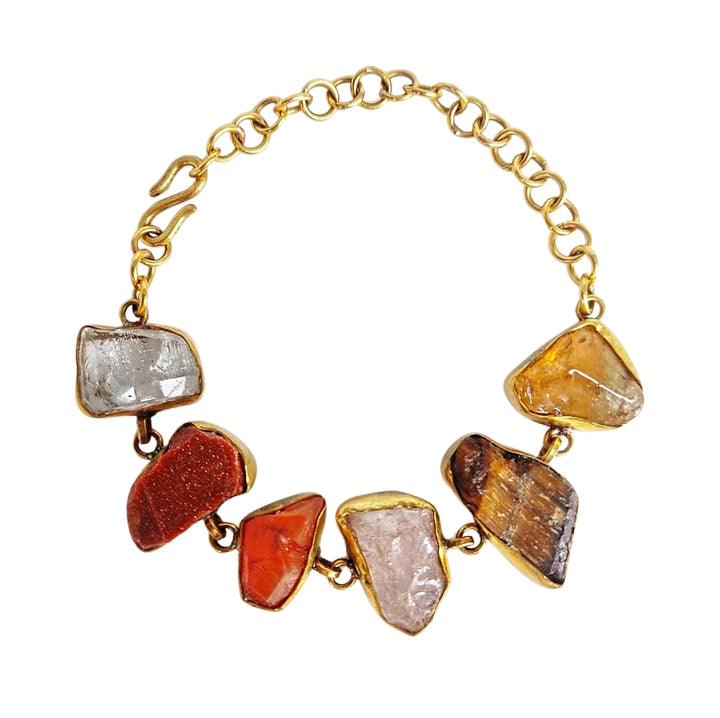 Customizable Raw Stone Crystal Healing Bracelet - Sacred Ceremony Co.