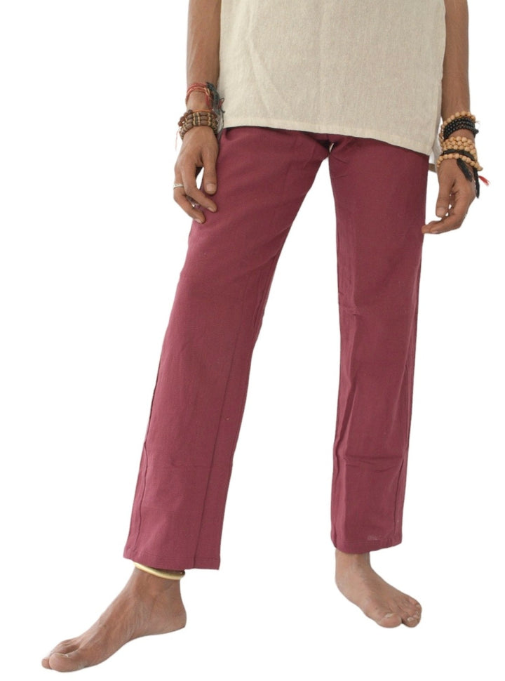 Organic Cotton Free Size Trousers (Maroon)