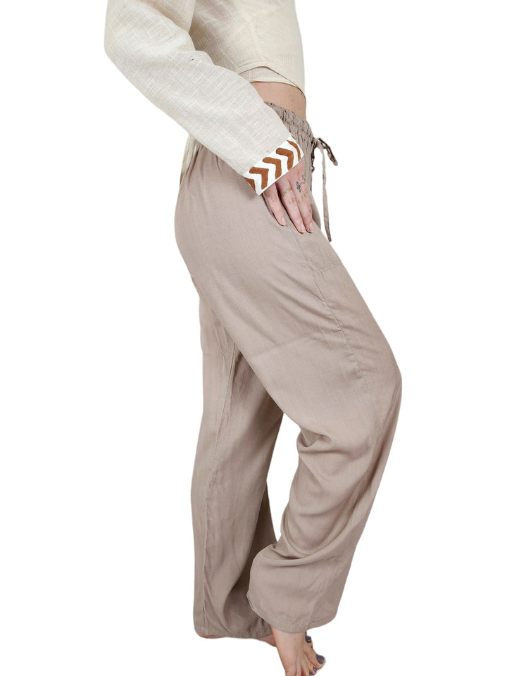 Sustainable Rayon Trousers (Dusty Rose)