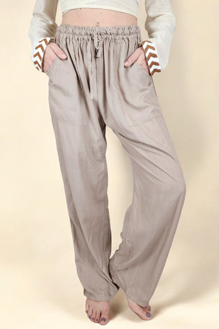 Sustainable Rayon Trousers (Dusty Rose)