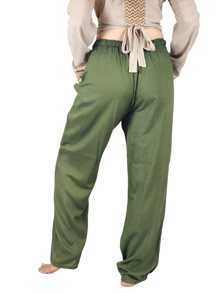 Sustainable Rayon Trousers (Forest Green)