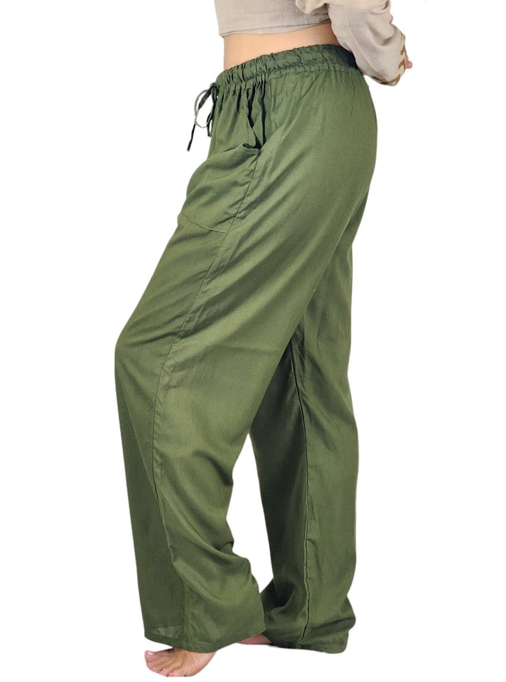 Sustainable Rayon Trousers (Forest Green)