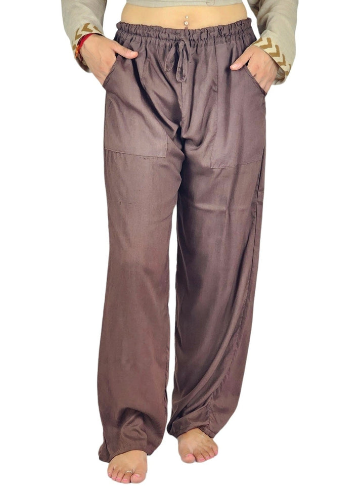 Sustainable Rayon Trousers (Cacao)