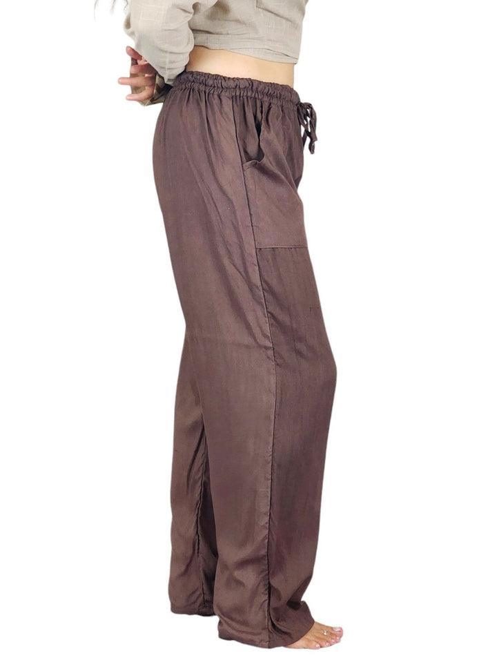 Sustainable Rayon Trousers (Cacao)
