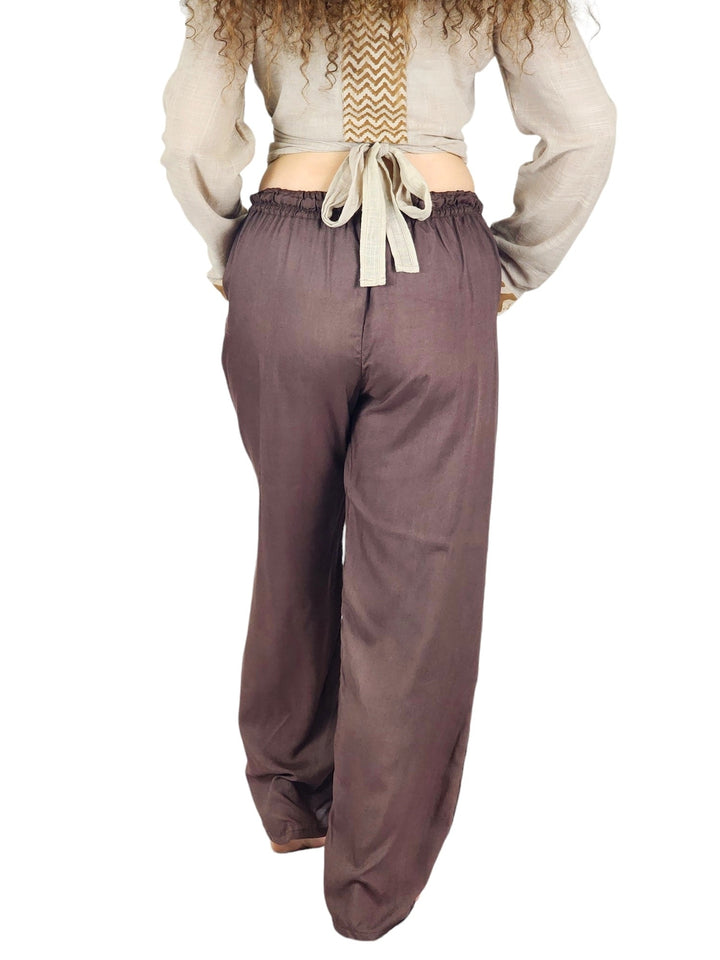 Sustainable Rayon Trousers (Cacao)