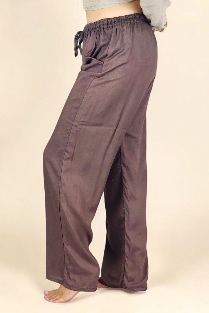 Sustainable Rayon Trousers (Cacao)