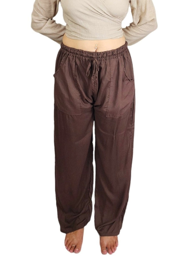 Sustainable Rayon Trousers (Cacao)