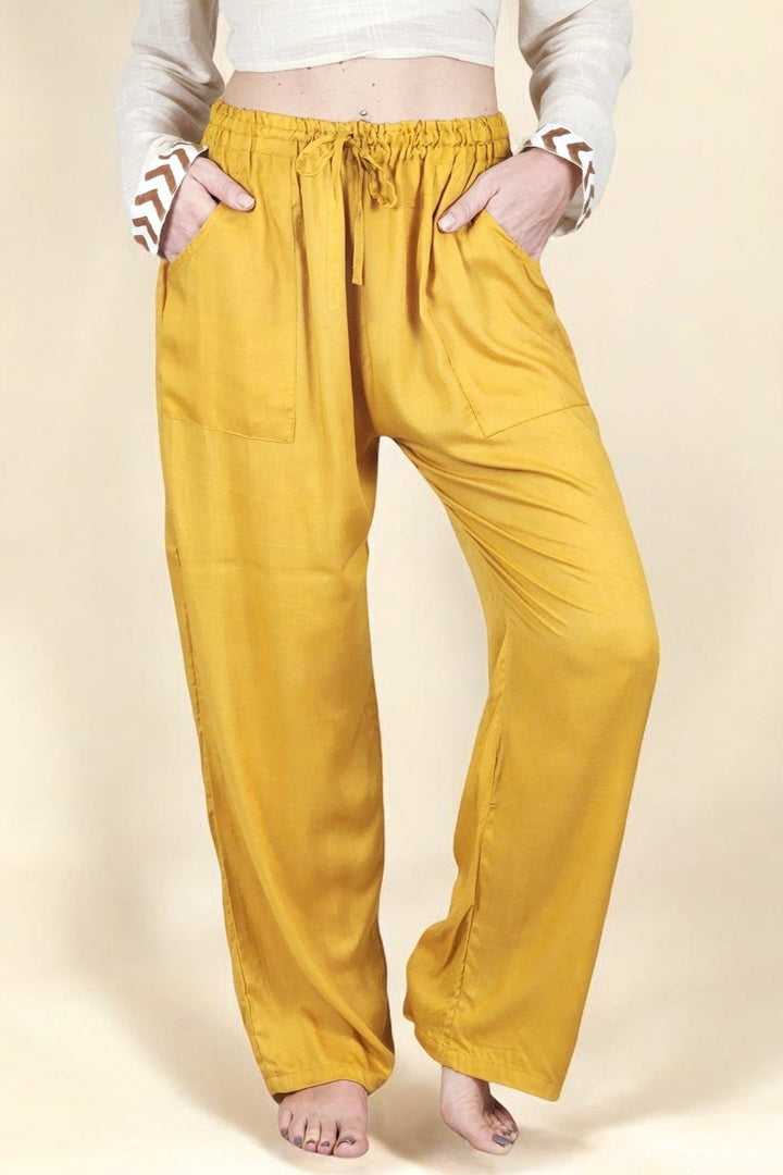 Sustainable Rayon Trousers (Turmeric)