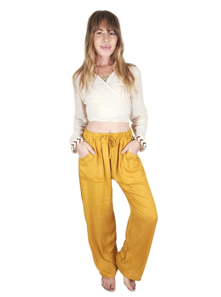 Sustainable Rayon Trousers (Turmeric)