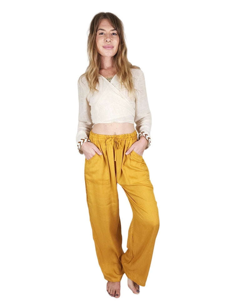 Sustainable Rayon Trousers (Turmeric)