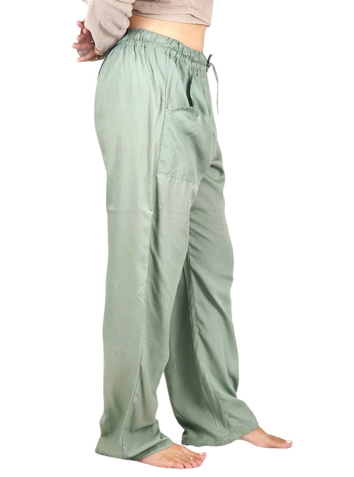 Sustainable Rayon Trousers (Sage)