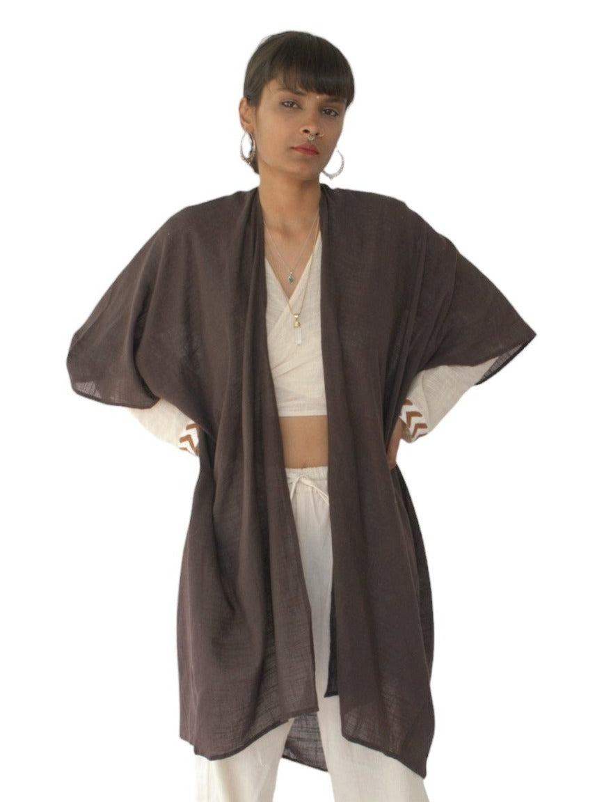Linen Shrug (Cacao)