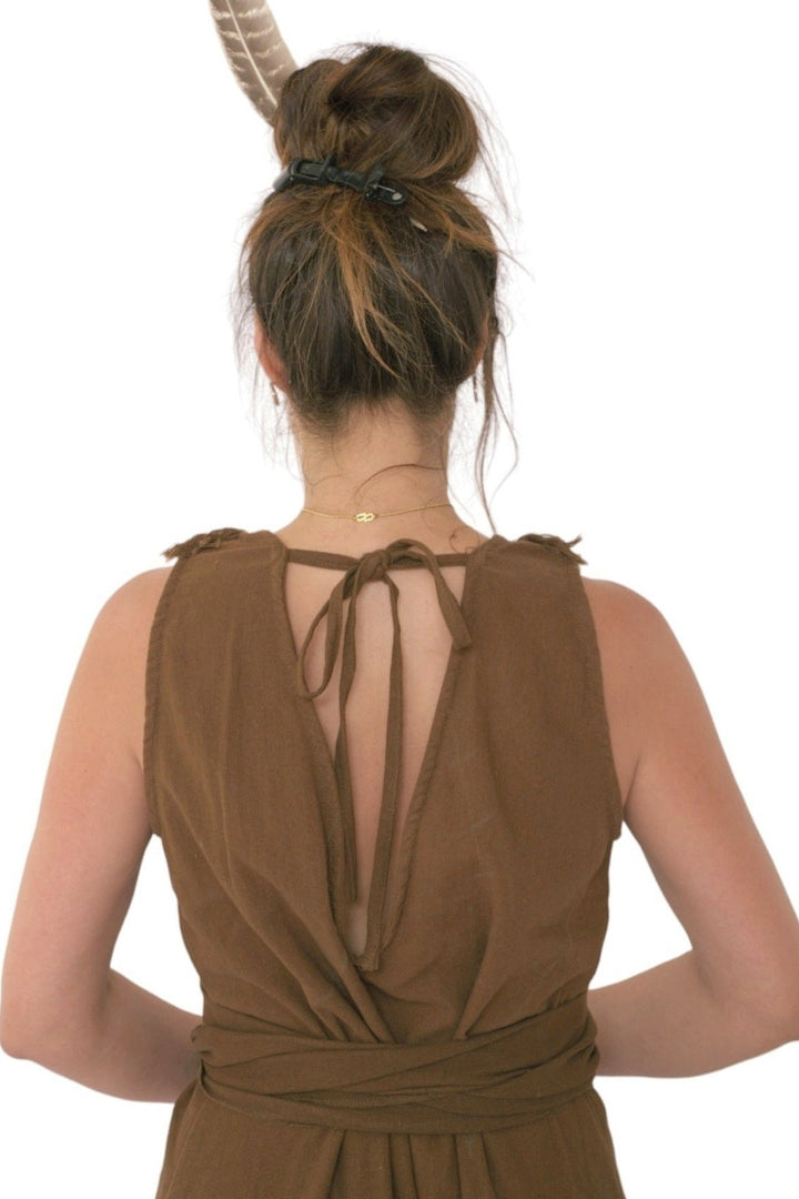 Organic Cotton Open Back Fringe Dress