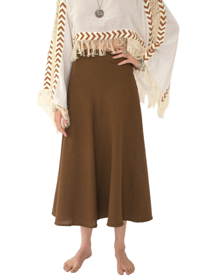 Organic Cotton Wrap Skirt (Cacao)
