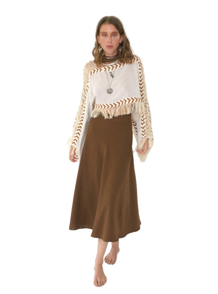 Organic Cotton Wrap Skirt (Cacao)