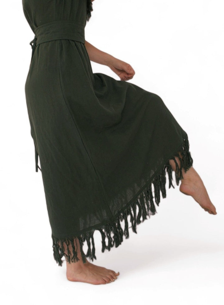 Organic Cotton Fringe Dress