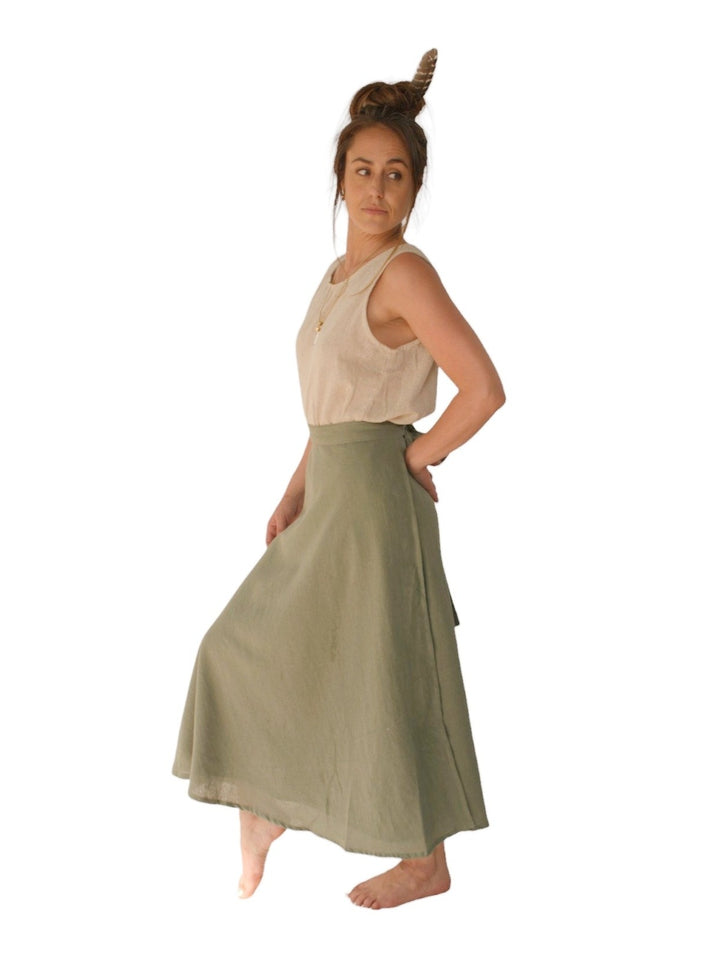 Organic Cotton Wrap Skirt