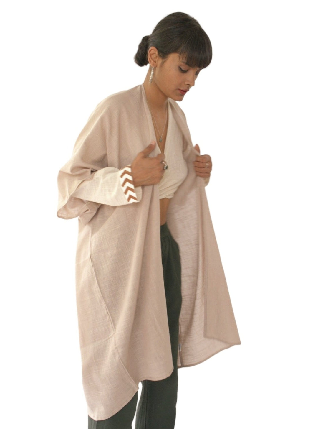 Linen Shrug (Dusty Rose)