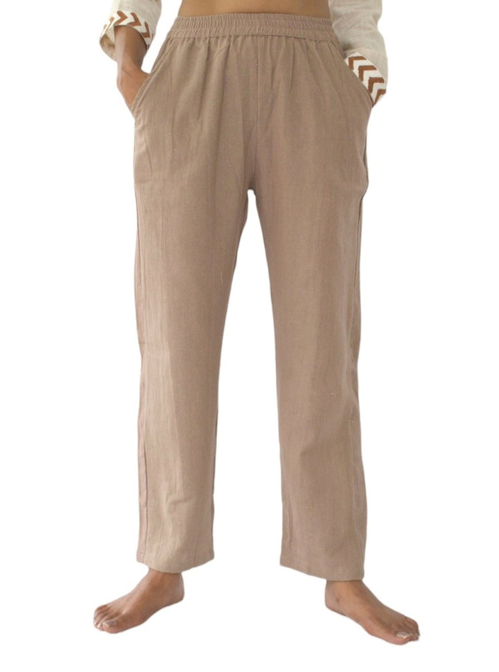 Organic Cotton Free Size Trousers (Dusty Rose)