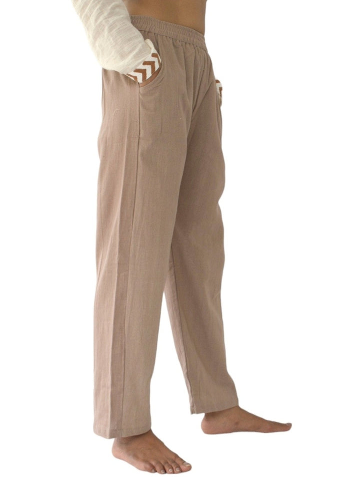 Organic Cotton Free Size Trousers (Dusty Rose)