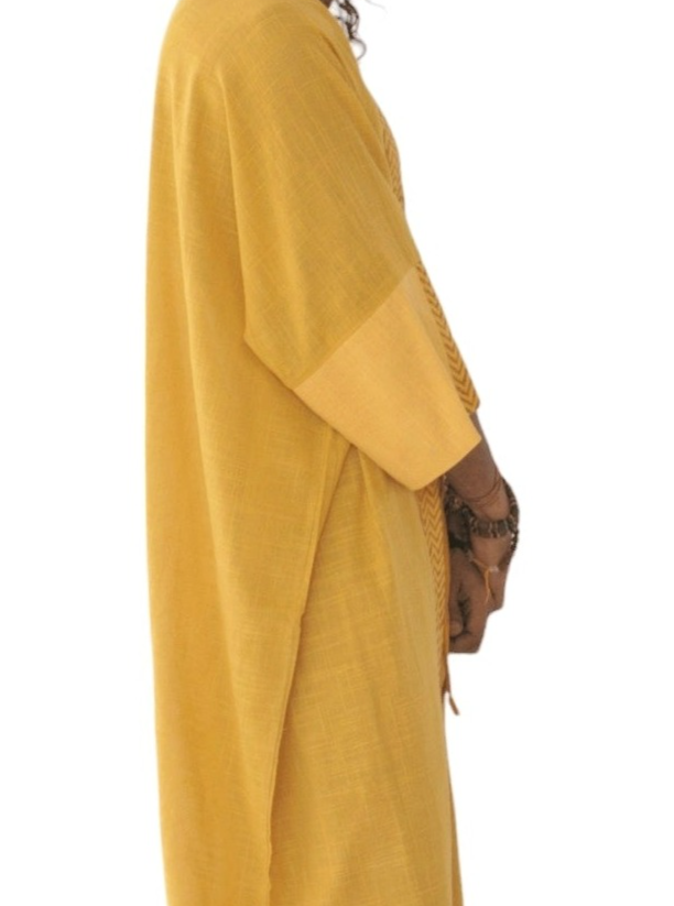 Linen Long Kimono (Turmeric)