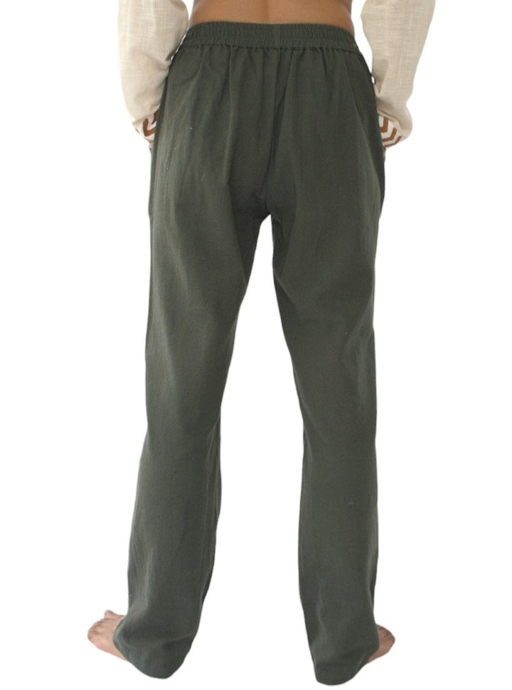 Organic Cotton Free Size Trousers (Forest Green)