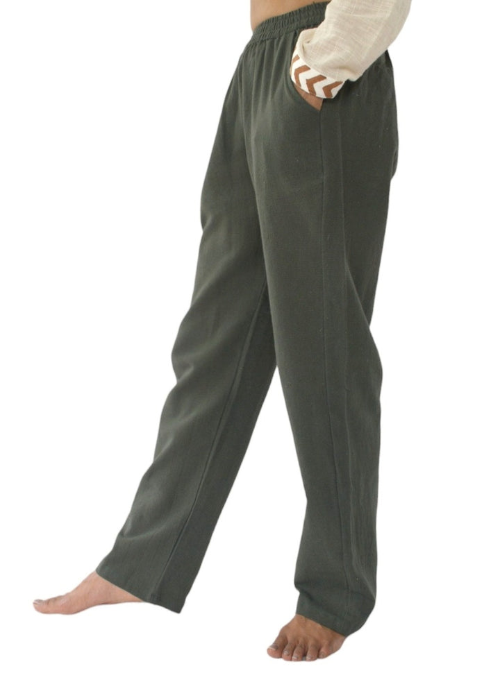 Organic Cotton Free Size Trousers (Forest Green)