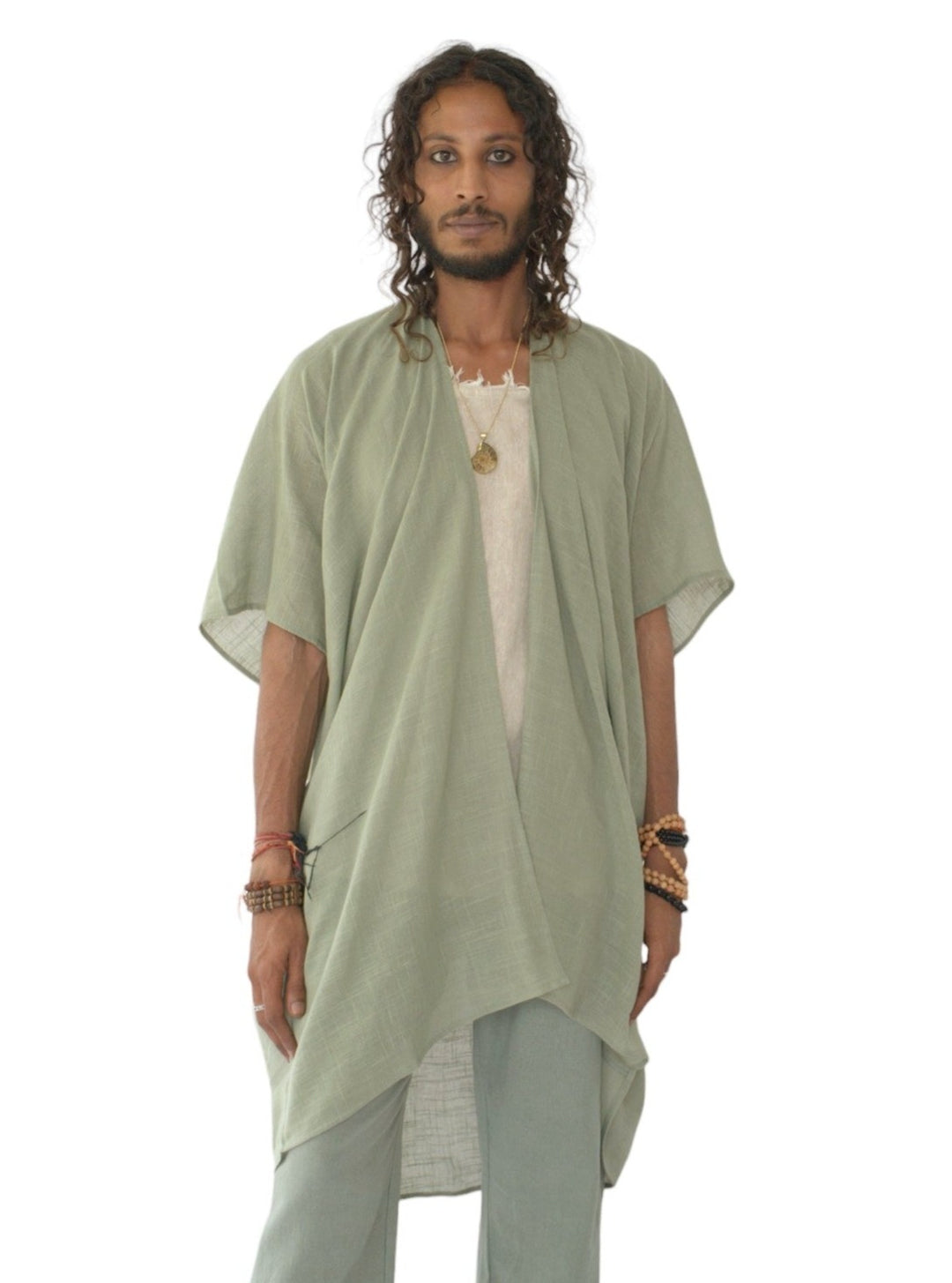 Linen Shrug (Sage)