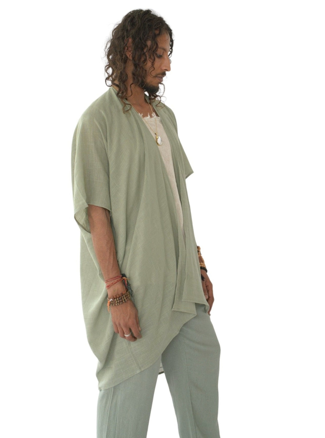 Linen Shrug (Sage)