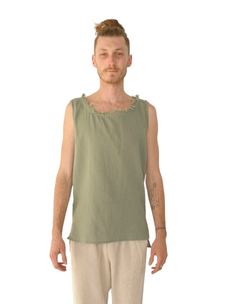 Organic Cotton Sleeveless Men's Tank (Sage)