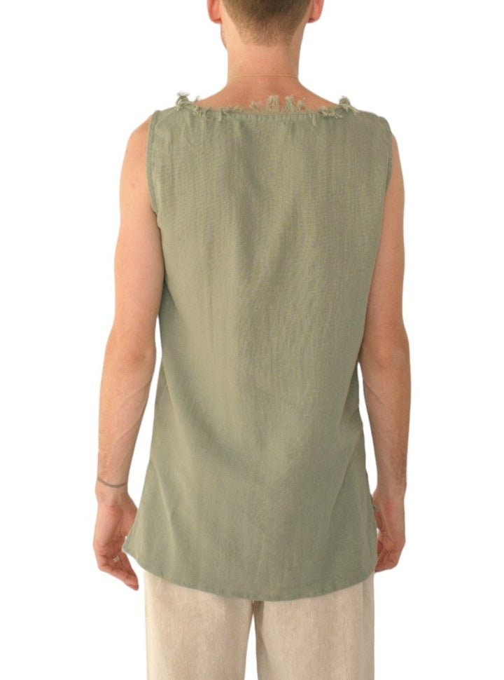 Organic Cotton Sleeveless Men's Tank (Sage)