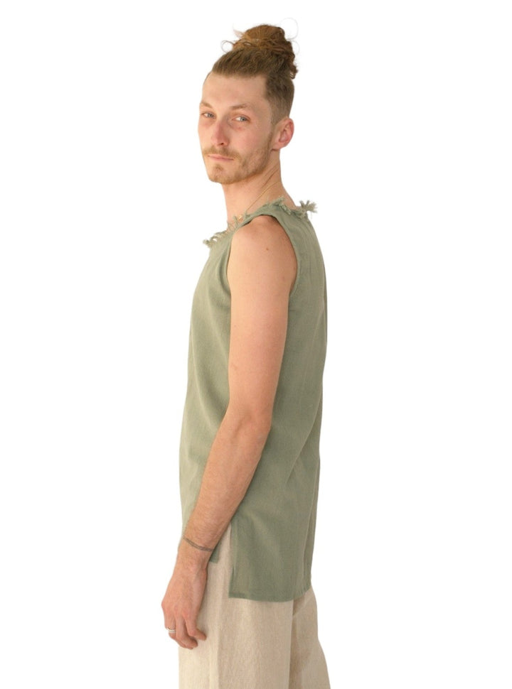 Organic Cotton Sleeveless Men's Tank (Sage)
