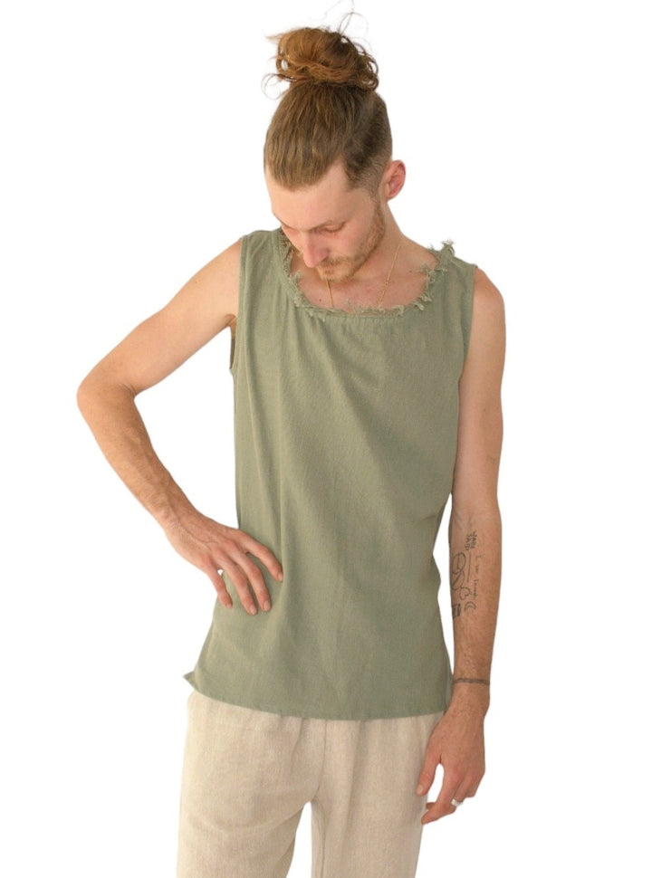 Organic Cotton Sleeveless Men's Tank (Sage)