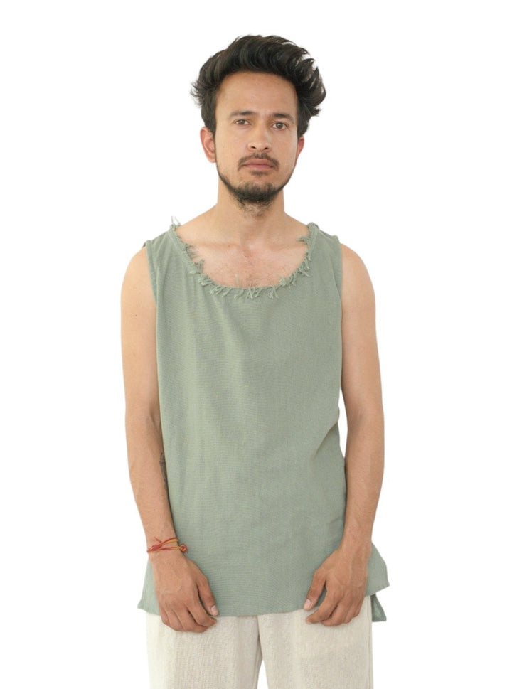 Organic Cotton Sleeveless Men's Tank (Sage)