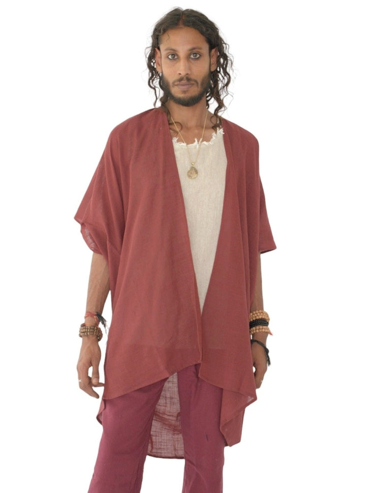Linen Shrug (Maroon)