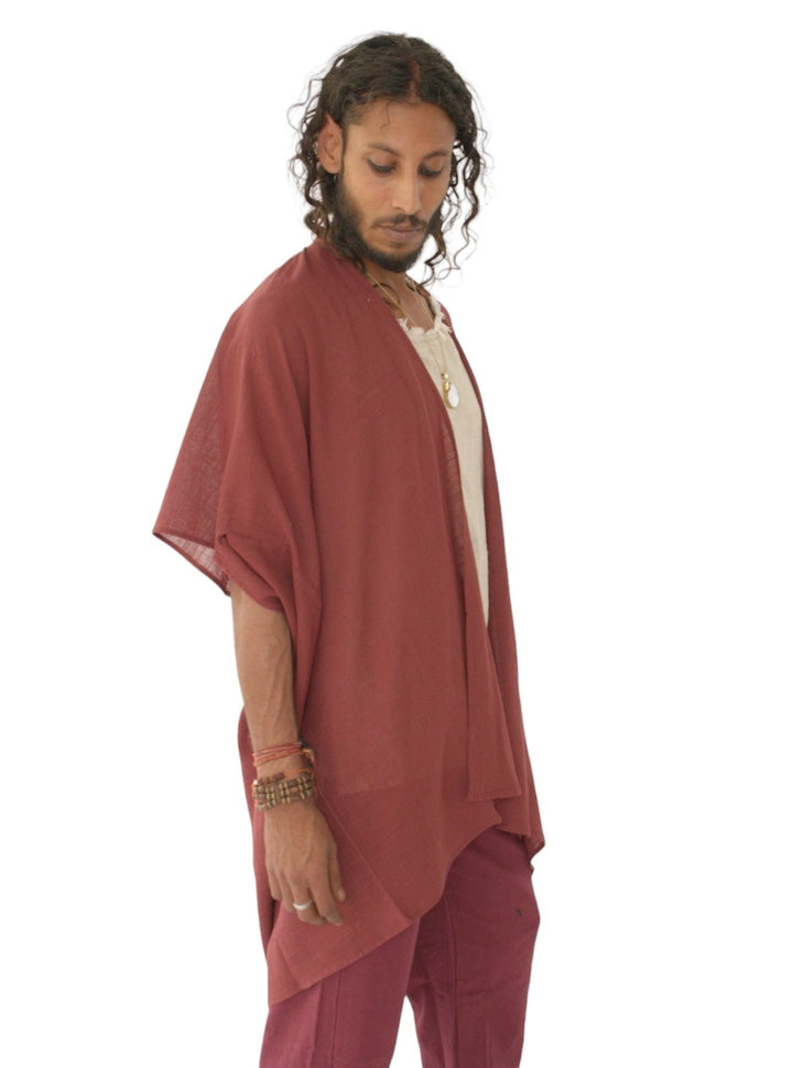 Linen Shrug (Maroon)