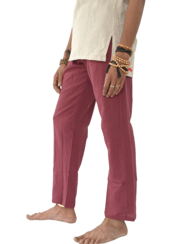 Organic Cotton Free Size Trousers (Maroon)