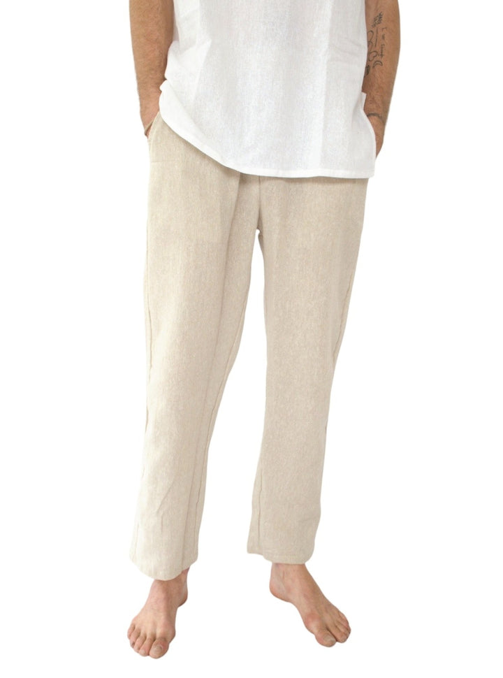 Organic Cotton Free Size Trousers (Cream)