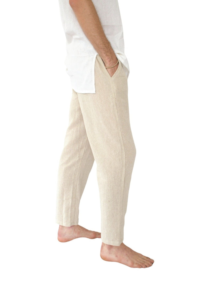 Organic Cotton Free Size Trousers (Cream)