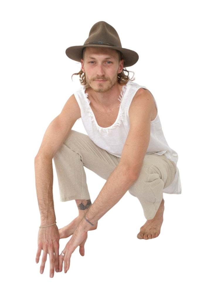 Organic Cotton Free Size Trousers (Cream)