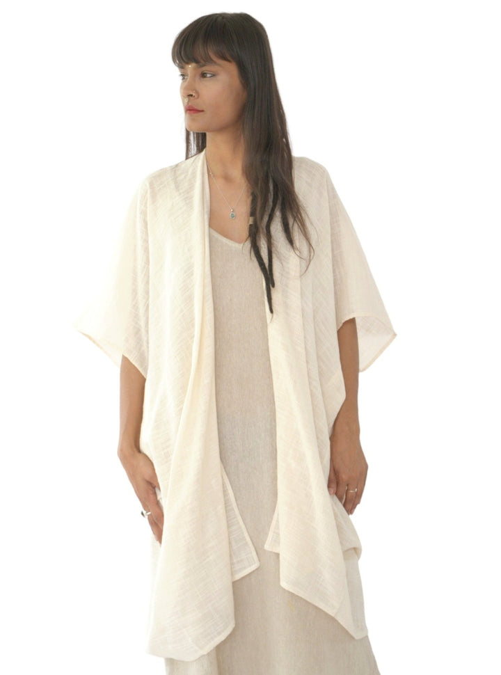 Linen Shrug (Cream)