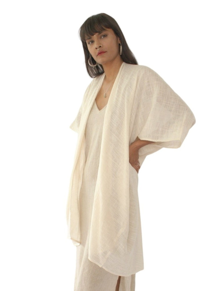 Linen Shrug (Cream)