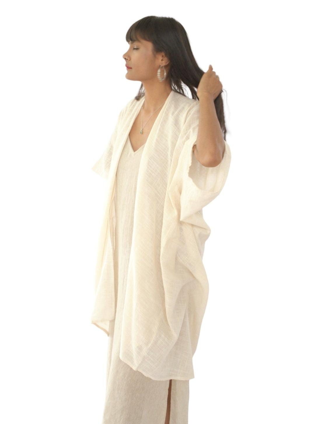 Linen Shrug (Cream)