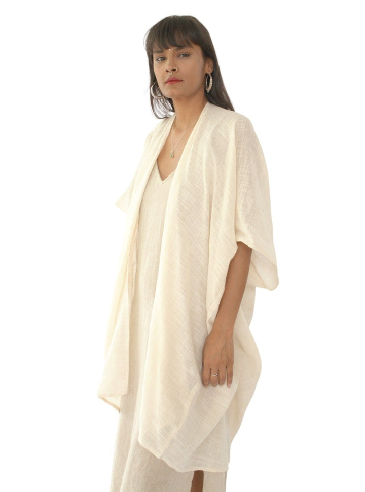 Linen Shrug (Cream)