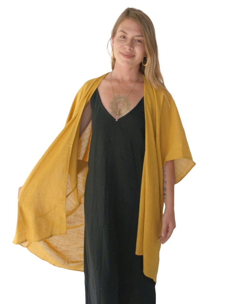Linen Shrug (Turmeric)