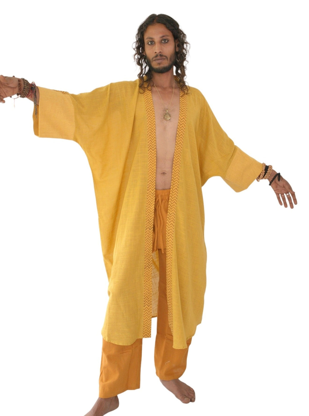 Linen Long Kimono (Turmeric)