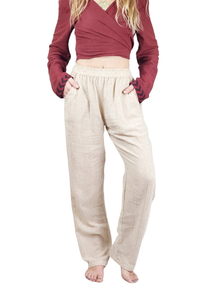 Organic Cotton Free Size Trousers (Cream)