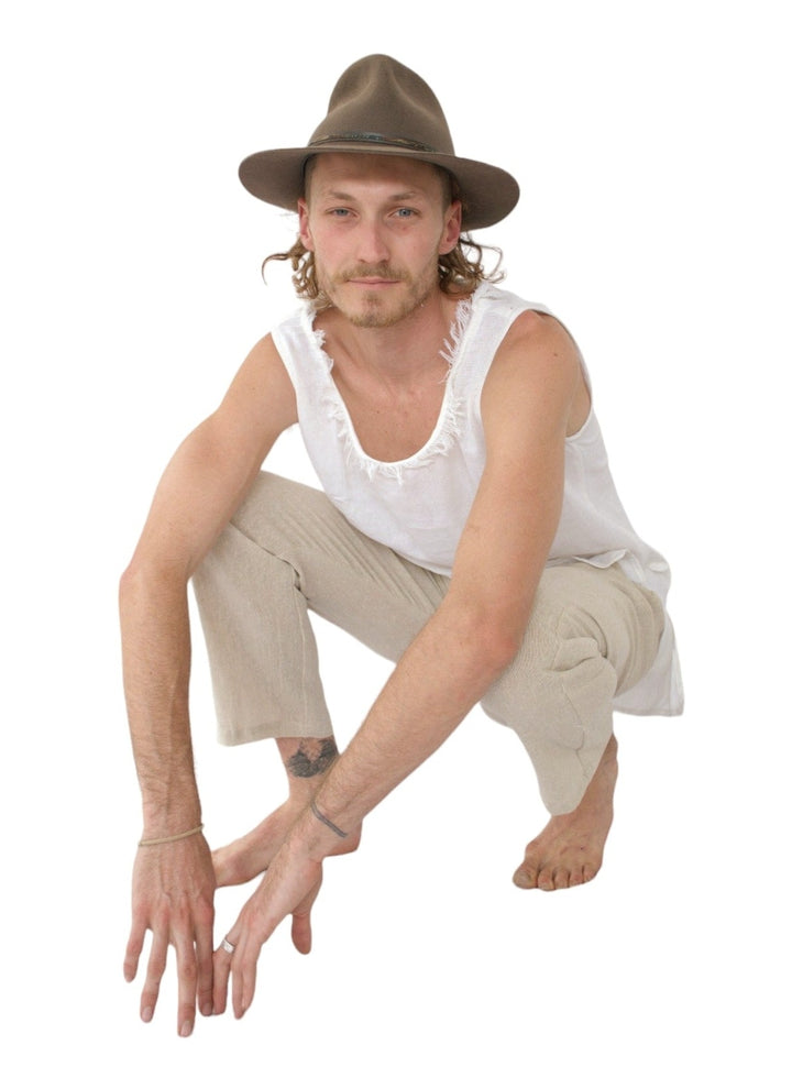 Organic Cotton Sleeveless Men's Tank (White)