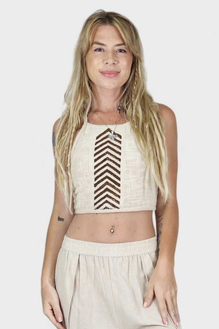 Organic Cotton Tribal Halter Top