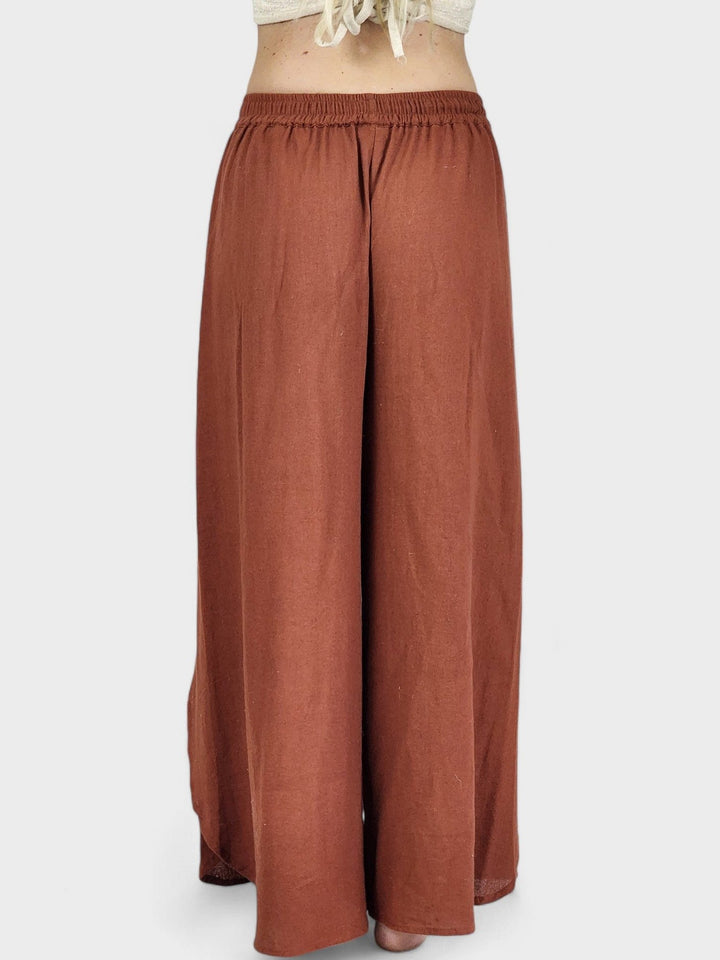 Rust Jute Fly Away Trousers